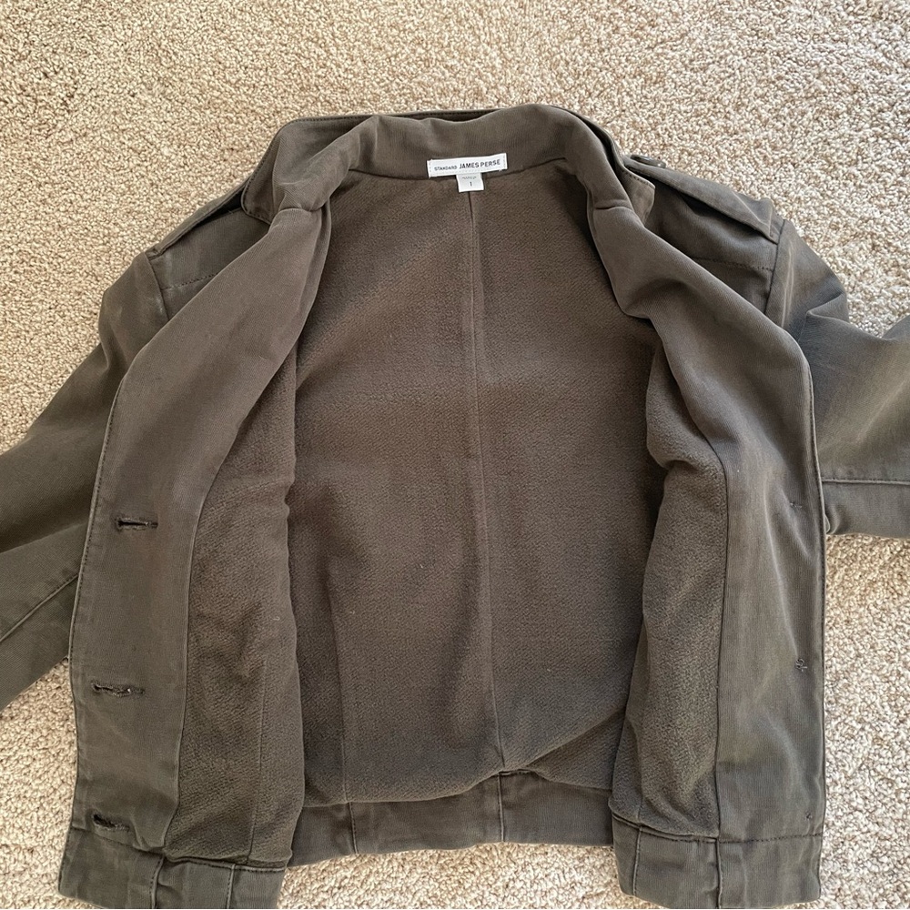James Perse Standard Crop Military Jacket - Picture 7 of 8